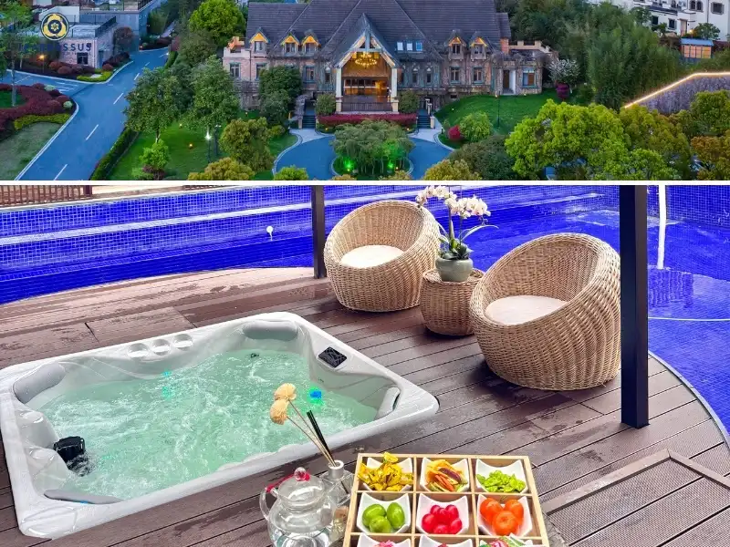 compact hot tub