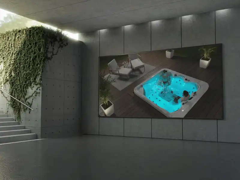 square stainless steel hot tub