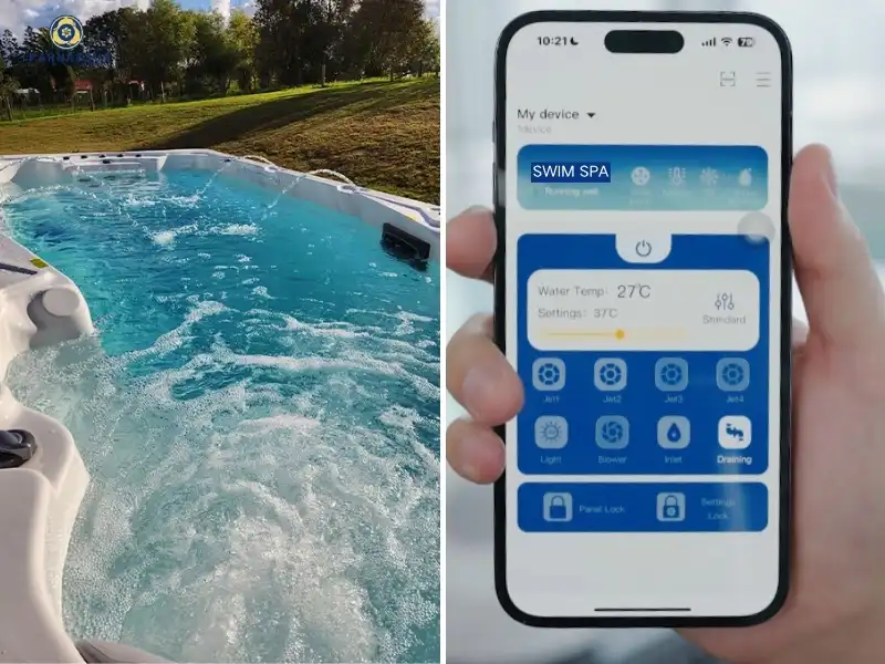 hot tub in a pool