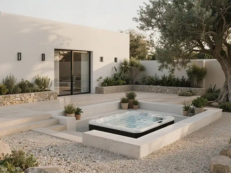 compact hot tub
