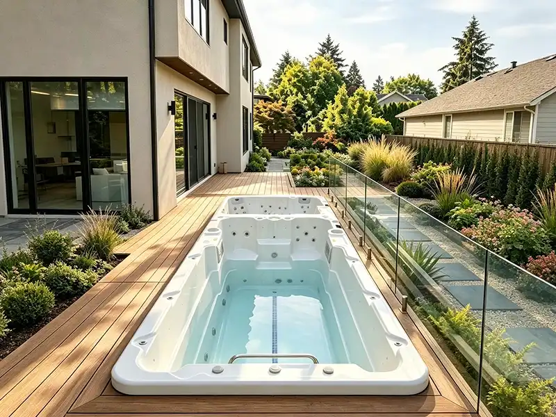 hot tub in a pool hot tub in a pool